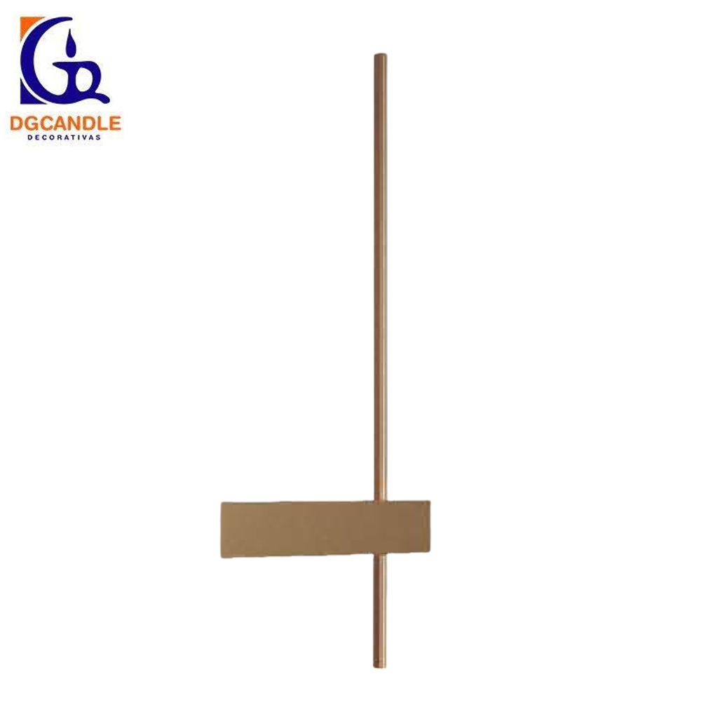 Lámpara LED Decorativa de Pared (Aplique), DG50057W, 27W, 4000K Blanco Natural, 85-265Vac, con 2pcs de Switch ON-OFF, Dimensiones: 350x60x920mm, IP20, Pale Gold con Blanco