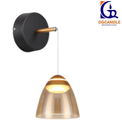[DGPR-1028105] Lámpara LED Decorativa de Pared (Aplique), DG50360W, 8W, 4000K Blanco Natural, 85-265Vac, Dimensiones: 200x132-600mm, IP20, Dorado con Negro