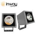 Reflector COB LED, 12.5W, 3000K Blanco Cálido, 100-265Vac, IP65, 30 Grados, Dimensiones: 95x110x135mm, Gris Oscuro, Material: Aluminio