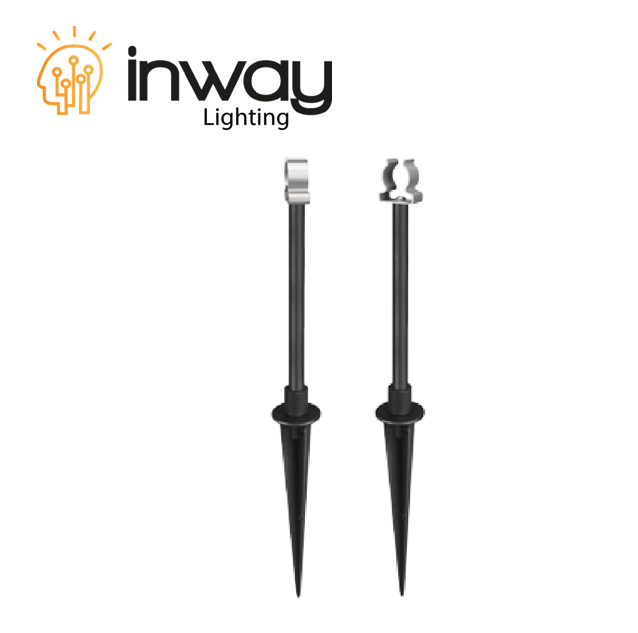 Kit de 2 Poste tipo extensión de 170mm con estaca de 165mm, Material: Aluminio, Gris Oscuro