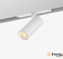 Lámpara de Superficie Magnética LED tipo Spotlight p/Riel de 20mm de ancho, 12W, 4000K Blanco Natural, 48Vdc, Diámetro: 45mm, Instalación: Empotrar o Superficie, 24 Grados, Blanco