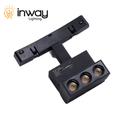 Lámpara Magnética LED tipo Arco p/Riel de 20mm de ancho con Rejilla / Foldable, 6W, 4.40"(112mm), 4000K Blanco Natural, 48Vdc, Instalación: Empotrar o Superficie, 24 Grados, Negra