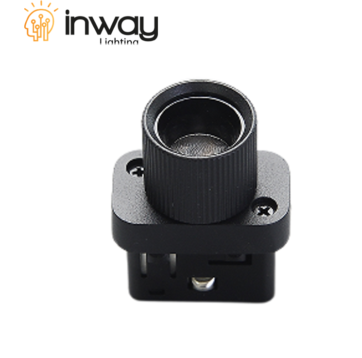 Lámpara Magnética LED tipo Mini Spot Light Circular p/Riel de 20mm de ancho, 3W, 4000K Blanco Natural, 48Vdc, Dimensiones: 35x21x43mm, Instalación: Empotrar o Superficie, 24 Grados, Negra