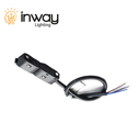 [DGPR-1028197] Conector p/ Alimentación de Riel de 20mm de ancho de Lámpara Magnética tipo Arco de 2 cables, 48Vdc, Negro