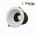 Spot Light LED de Empotrar, tipo COB, 12W, Múltiple CCT WW 3000K / NW 4000K / CW 6000K, 100-265Vac, Dimensiones: Φ84x82mm, IP20, 36 Grados, Blanco