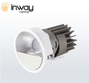Spot Light LED de Empotrar, tipo COB, 12W, Múltiple CCT WW 3000K / NW 4000K / CW 6000K, 100-265Vac, Dimensiones: Φ84x82mm, IP20, 36 Grados, Blanco