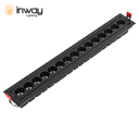 [DGPR-1028208] Lámpara Lineal LED con Rejilla para Empotrar, 30W, 16.29"(414mm), 4000K Blanco Natural, 100-260Vac, 24 Grados, Negra, Incluye: Clips