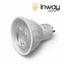 [DGPR-1028217] Bombilla LED Dicroica COB, 5W, 6000K Blanco Frío, GU5.3/MR16, 100-260Vac, IP20, 30 Grados, Dimensiones: Ф50x60mm