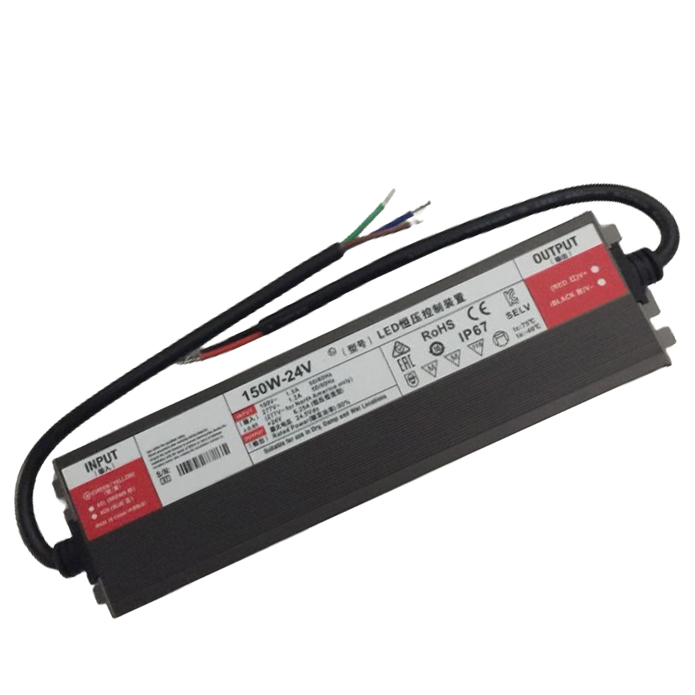 Fuente / Power Supply Voltaje Constante Corriente Variable LED, 150W, 100-277Vac, 24Vdc, 6.25A, IP67