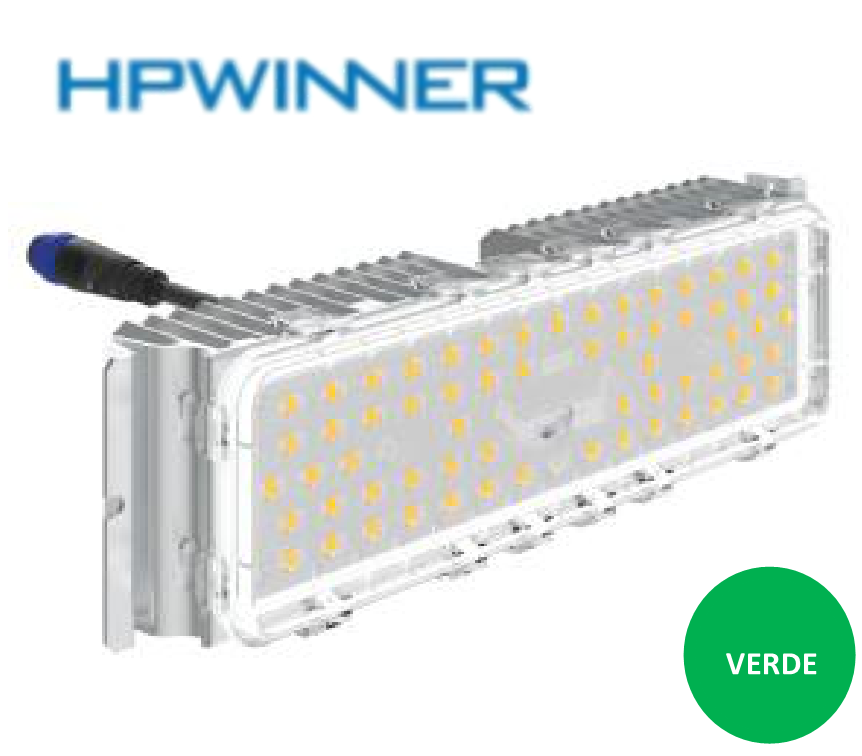 Módulo LED, 40-60W, Verde, M16A-VCA (1x63pcs), 1325, 25 Grados, SANAN 3030, 72,000 horas de vida útil, 700-1050mA, 48-61Vdc, IP68