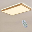 Lámpara LED Decorativa de Superficie, 40W, Multiple CCT WW 3000K / NW 4000K / CW 6500K, 100-277Vac, Dimmable, IP20, Material: Madera, Dimensiones: 400x600mm