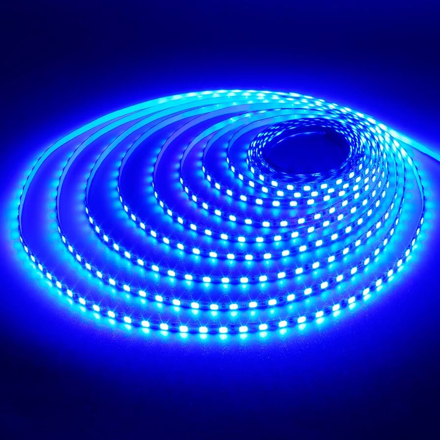 Cinta LED, SMD2835, 14W/M, Azul, 24Vdc, CRI≥90, 3OZ PCB, Largo: 5Mts, Ancho: 8mm, 120Led/Mts, IP20, 120 Grados