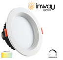 [DGPR-1028272] Down Light LED, 30W, Múltiple CCT WW 3000K / NW 4000K / CW 6000K, 100-265Vac, Dimmable de 0-10V, Cabeza no movible, Dimensiones: Φ190x55mm, IP20, 120 Grados