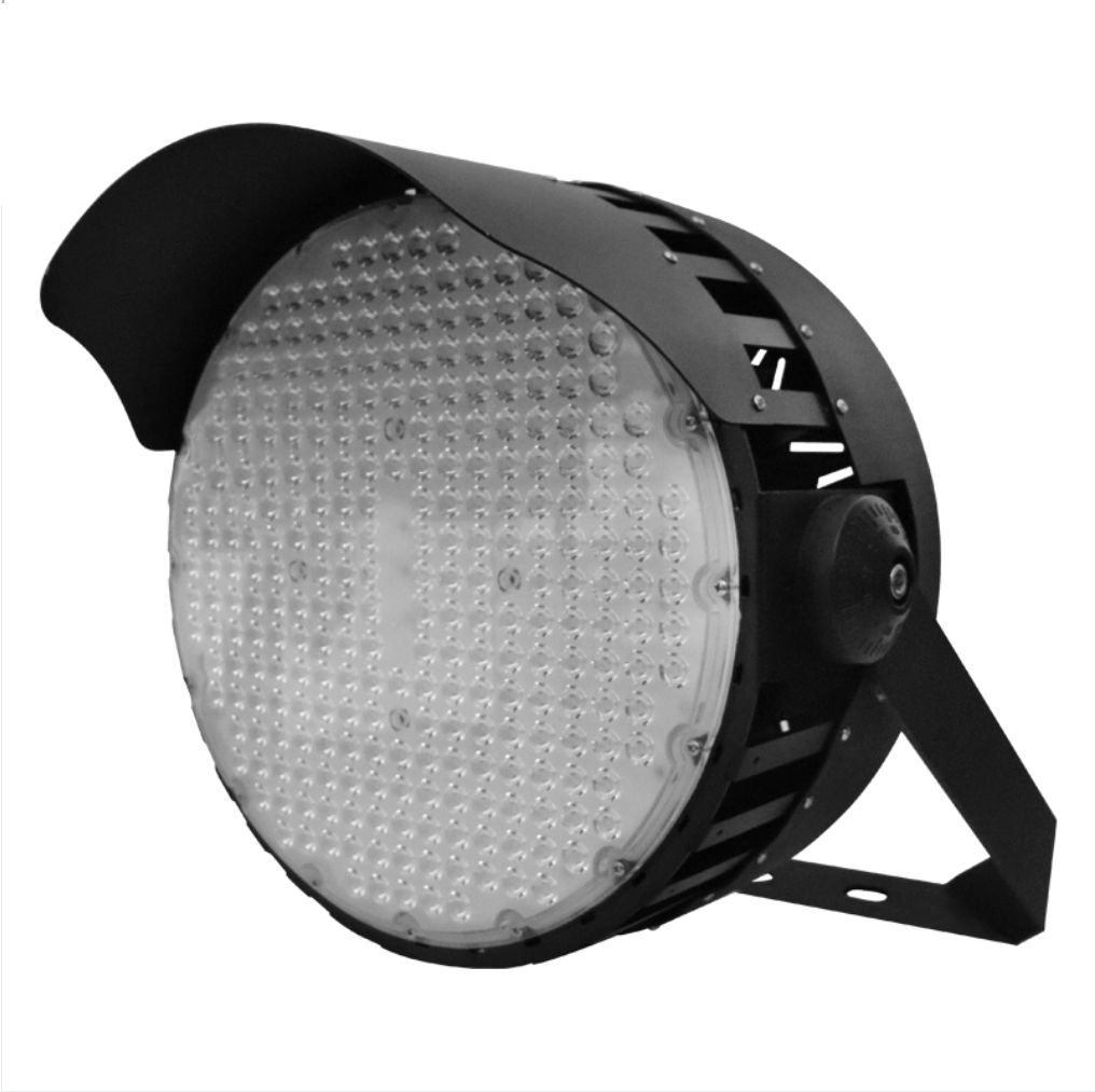 Reflector SMD LED, 500W, 6000K Blanco Frío, 100-277Vac, Con Supresor de pico de 6KV, IP65, 60 Grados, Dimensiones: 470x412x448mm, Gris Oscuro, Material: Aluminio