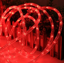 Manguera LED de Navidad de 2 pin, 110Vac, IP65, Roja, 36Led/Mts, 360 Grados110