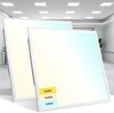 Kit Panel LED Cuadrado de Luz Directa (BackLit) p/Empotrar con Switch, 20W / 25W / 30W / 35W / 40W, Múltiple CCT WW 3000K / 3500K / NW 4000K / 5000K / CW 6000K, 110Lm/w, CRI≥80, 100-277Vac, Dimmable de 0-10Vdc, 24"x24"(600x600mm), Borde Blanco con Certificación UL