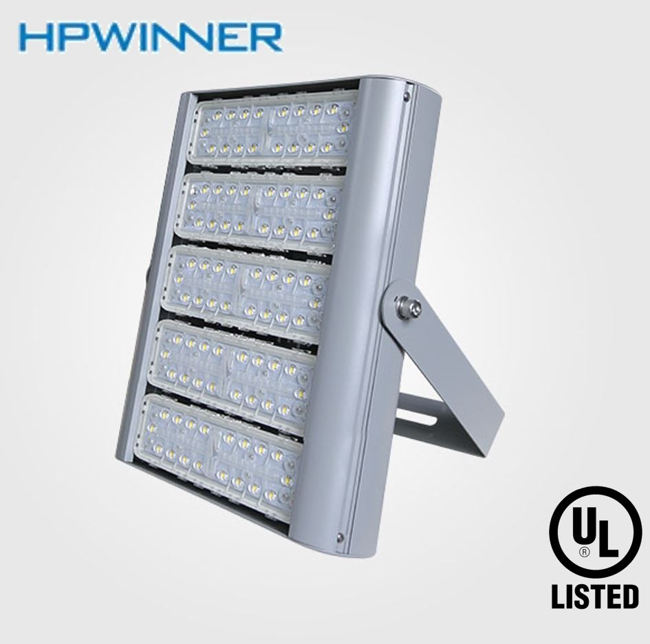 Reflector LED Modular FL2C-5, 300W, 5 Módulos, 5000K, M16A-VCA (1x63pcs), 5390, 90 Grados, SANAN 3030, 72,000 horas de vida útil, 100-277Vac, IP68, Gris