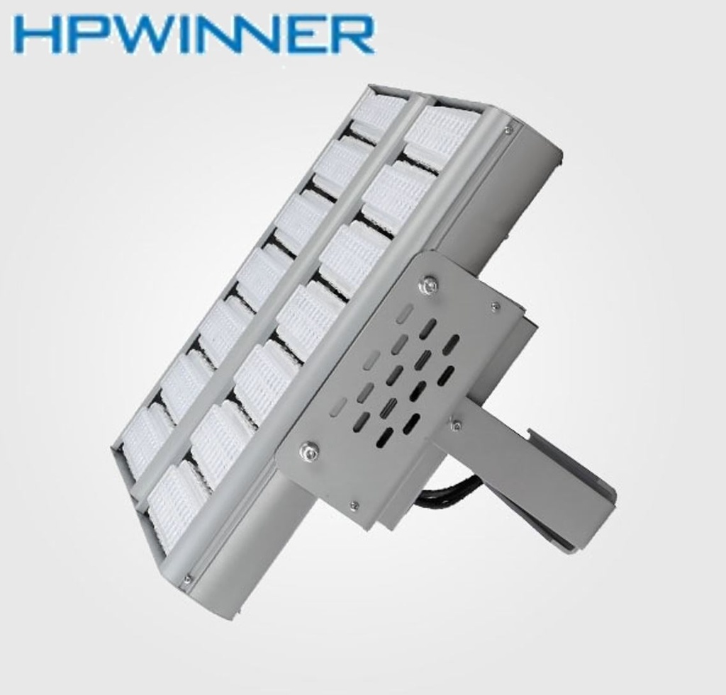 Reflector LED Modular FL2C-14, 600W, Con 2 tapas grises y 12 Módulos, 5000K, M66A-VCA (1x90pcs), 5540, 40 Grados, HPW 3030, 100-277Vac, IP68, Gris, 140-165Lm/W