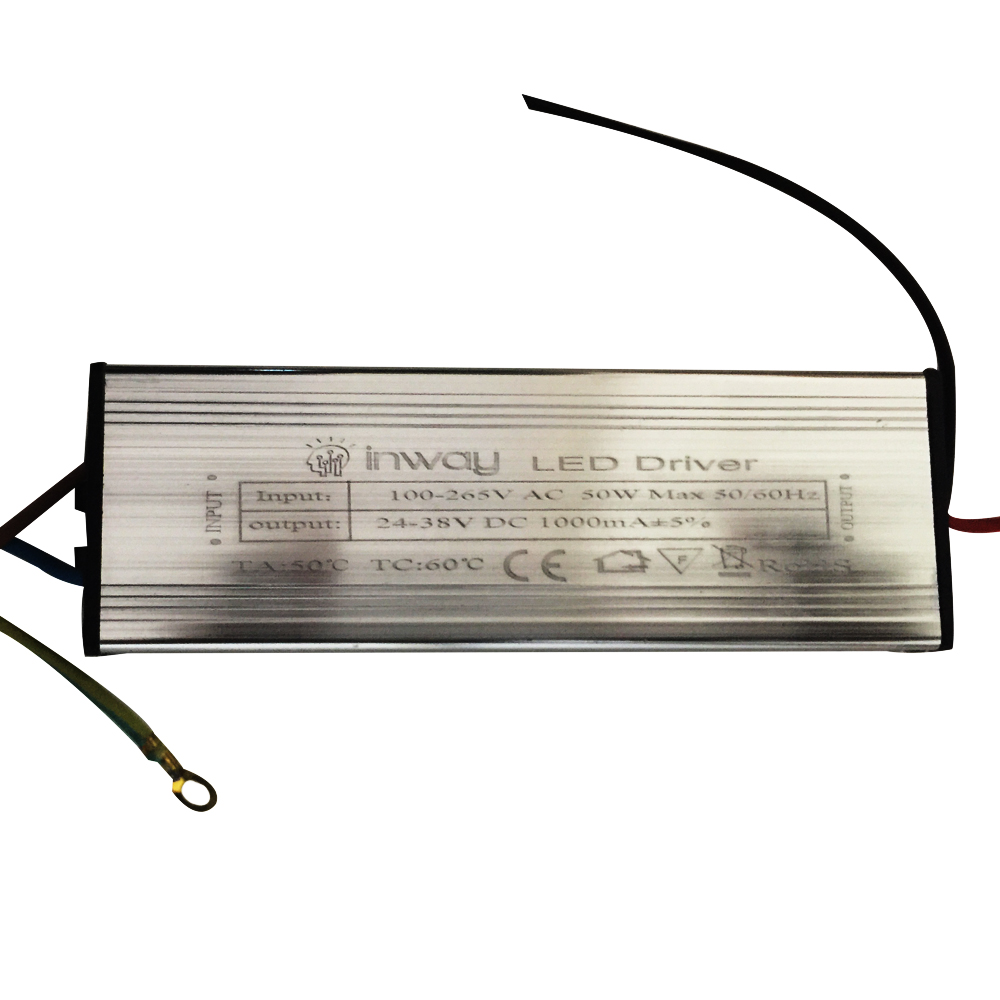 Driver p/Lámpara LED, IP65, 50W, 100-265Vac, 24-38Vdc, 1000mA