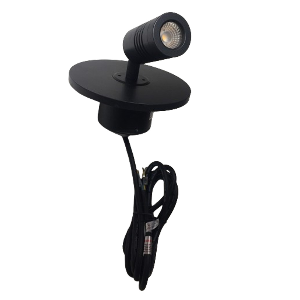 Lámpara tipo Reflector p/Jardín, 7.5W+4.5W, 3000K Blanco Cálido, IP65, 60 Grados, Diámetro: Ø150mm, Material: Aluminio, No incluye: Poste, estaca y base, Gris Oscuro