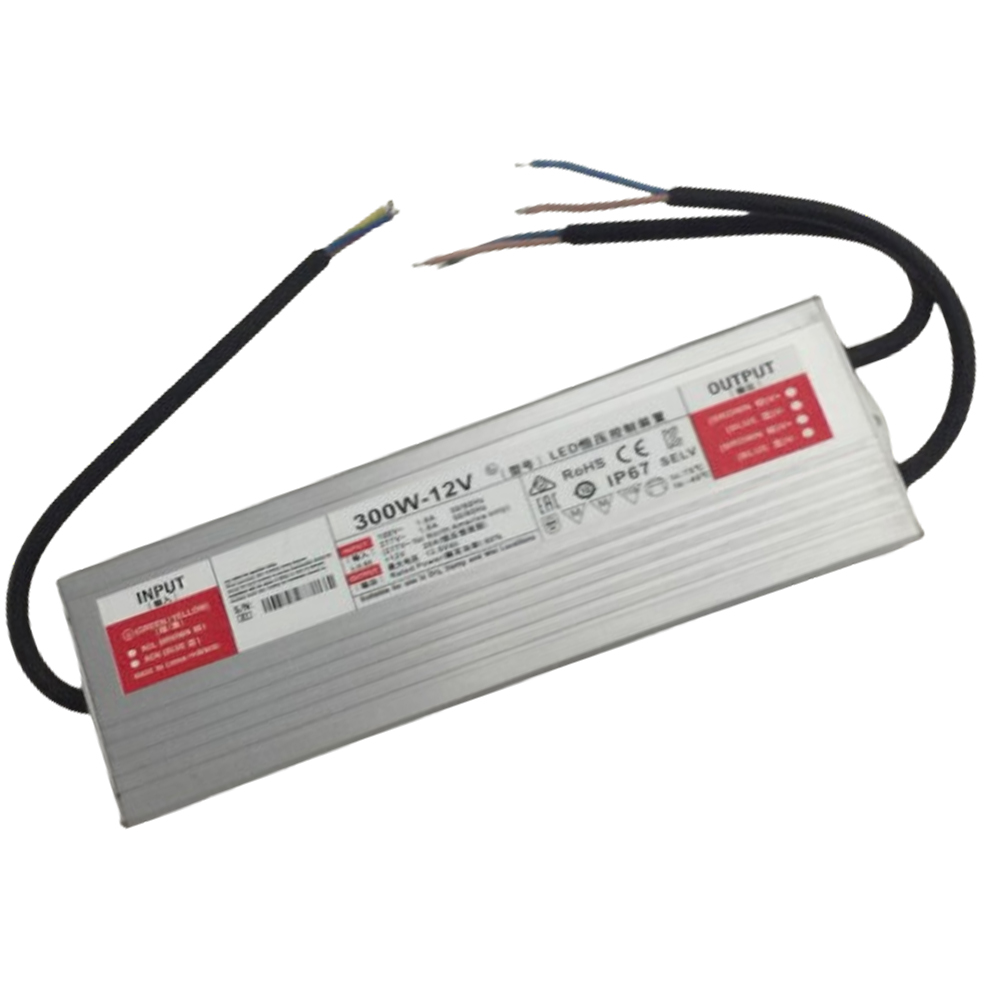 Fuente / Power Supply Voltaje Constante Corriente Variable LED, 300W, 100-277Vac, 24Vdc, 12.5A, IP67