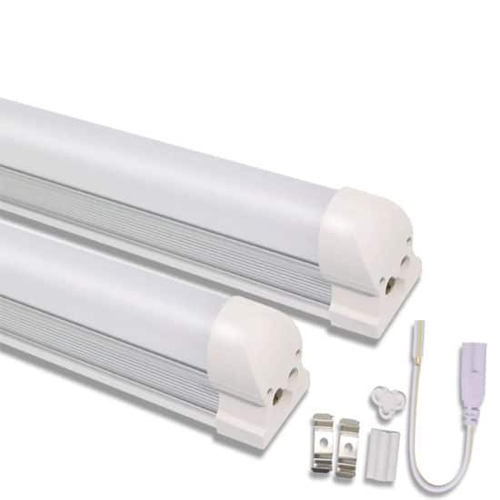 Barra tipo Tubo T8 Interconectable con LED Integrado, 18W, 48"(120cm), 6000K Blanco Frío, 100-277Vac, Frost, 100Lm/W