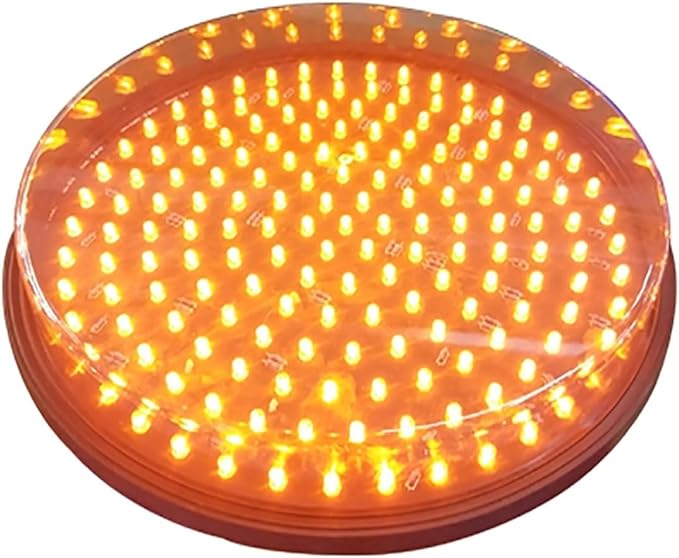 Luces de Semáforo con 98pcs de Diodo LED, Amarilla, 85-265Vac, 200mm, Estándar ITE, Cover Clear