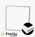 Kit Frame Panel LED Cuadrado, p/Empotrar IP20, 40W, 2'x2' (600x600mm), Borde Blanco, 6000K Blanco Frío, 90-140Vac, Dimmable