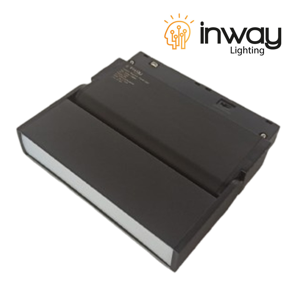 Lámpara Lineal Magnética LED p/Riel de 20mm de ancho Foldable, 6W, 4.52"(115mm), Múltiple CCT con Switch WW 3000K / NW 4000K / CW 6000K, 48Vdc, Instalación: Empotrar o Superficie, 24 Grados, Negra