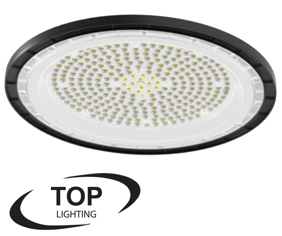 Lámpara High Bay SMD LED, Tipo UFO TOP, 200W, 6000K Blanco Frío, 100-265Vac, IP65, 90 Grados