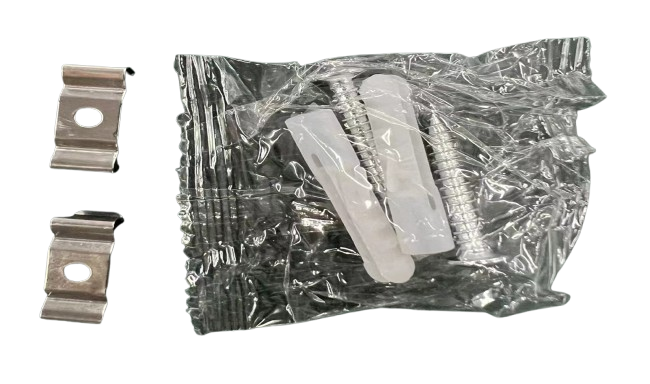 Kit de Instalación para Módulo LED Lineal Geometric, Incluye: 2 clips y 2 tornillos