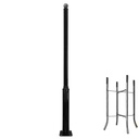 [DGPR-1028665] Poste Redondo TOP Mounted, color negro p/Luminaria tipo Garden Light, Largo: 6Mts, con medida en la parte superior de 76.5mm, Incluye: base de sujeción 180x180x400mm y tornillería