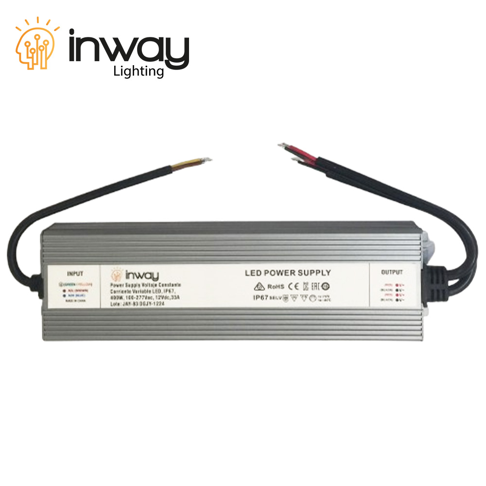 Fuente / Power Supply Voltaje Constante Corriente Variable LED, 400W, 100-277Vac, 12Vdc, 33A, IP67
