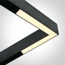 Lámpara Lineal Magnética LED de esquina 90 Grados, 20mm de ancho, 20W, 4000K Blanco Natural, 48Vdc, 120 Grados, Negro