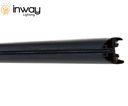 Riel Slim de 27mm de ancho p/Lámpara Magnética de 48Vdc, 1.2 Metros, 2 cables, Instalación para Colgar, Negro