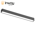[DGPR-1028691] Lámpara Slim Lineal Magnética LED p/Riel de 27mm de ancho, 12W, 10.11&quot;(257mm), 4000K Blanco Natural, 48Vdc, Instalación: Empotrar o Superficie, 120 Grados, Negra