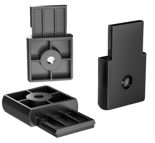 Tapa Terminal Negra p/Riel de Superficie 27mm para Lámpara Slim Magnética y 48Vdc