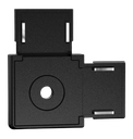 Conector en L Horizontal, p/Riel de Superficie 27mm de ancho de Lámpara Slim Magnética de 2 cables, 48Vdc, Negro
