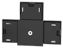 Conector en T, p/Riel de Superficie 27mm de ancho de Lámpara Slim Magnética de 2 cables, 48Vdc, Negro