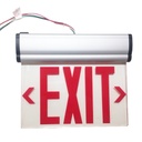 Letrero de Salida Retroiluminado LED color Rojo, 120-277Vac, con Batería integrada de 4.8V, 600mAh, 90 minutos