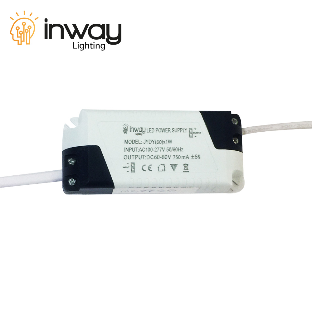 Driver p/Lámpara LED, IP20, 60W, 100-277Vac, Output: 60-80Vdc, 800mA