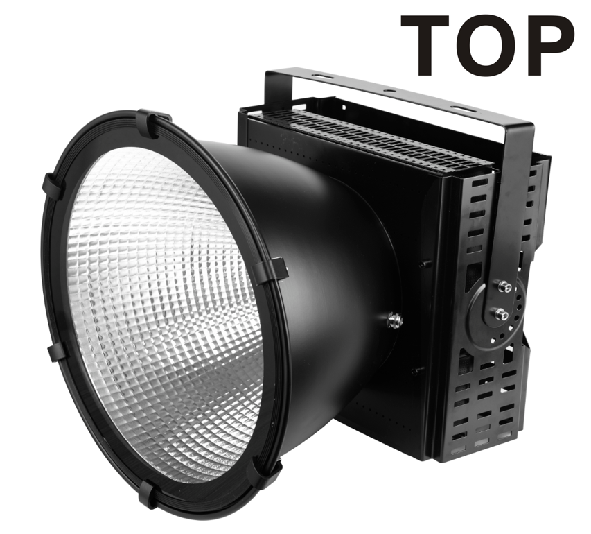 Reflector con Campana, 600W, 6000K Blanco Frío, 100-277Vac, IP65, 60 Grados, Negro, Dimensiones: Φ448x500mm