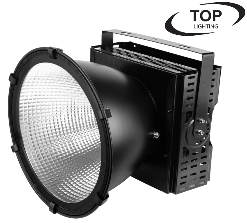 Reflector con Campana, 600W, 6000K Blanco Frío, 100-277Vac, IP65, 60 Grados, Negro, Dimensiones: Φ448x500mm