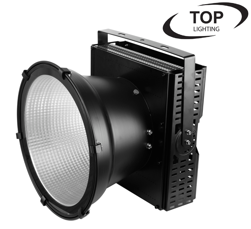 Reflector con Campana, 1000W, 6000K Blanco Frío, 100-277Vac, IP65, 60 Grados, Negro, Dimensiones: Φ508x573mm