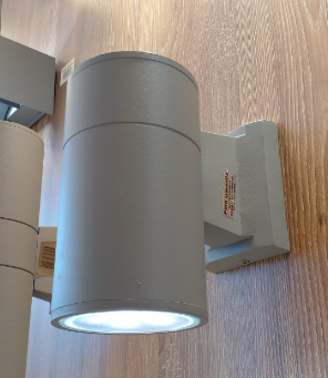 Lámpara LED de Pared (Aplique), DGW-016, 5W, 6000K Blanco Frío, 85-265Vac, IP65, 60 Grados, Material: Aluminio, Gris