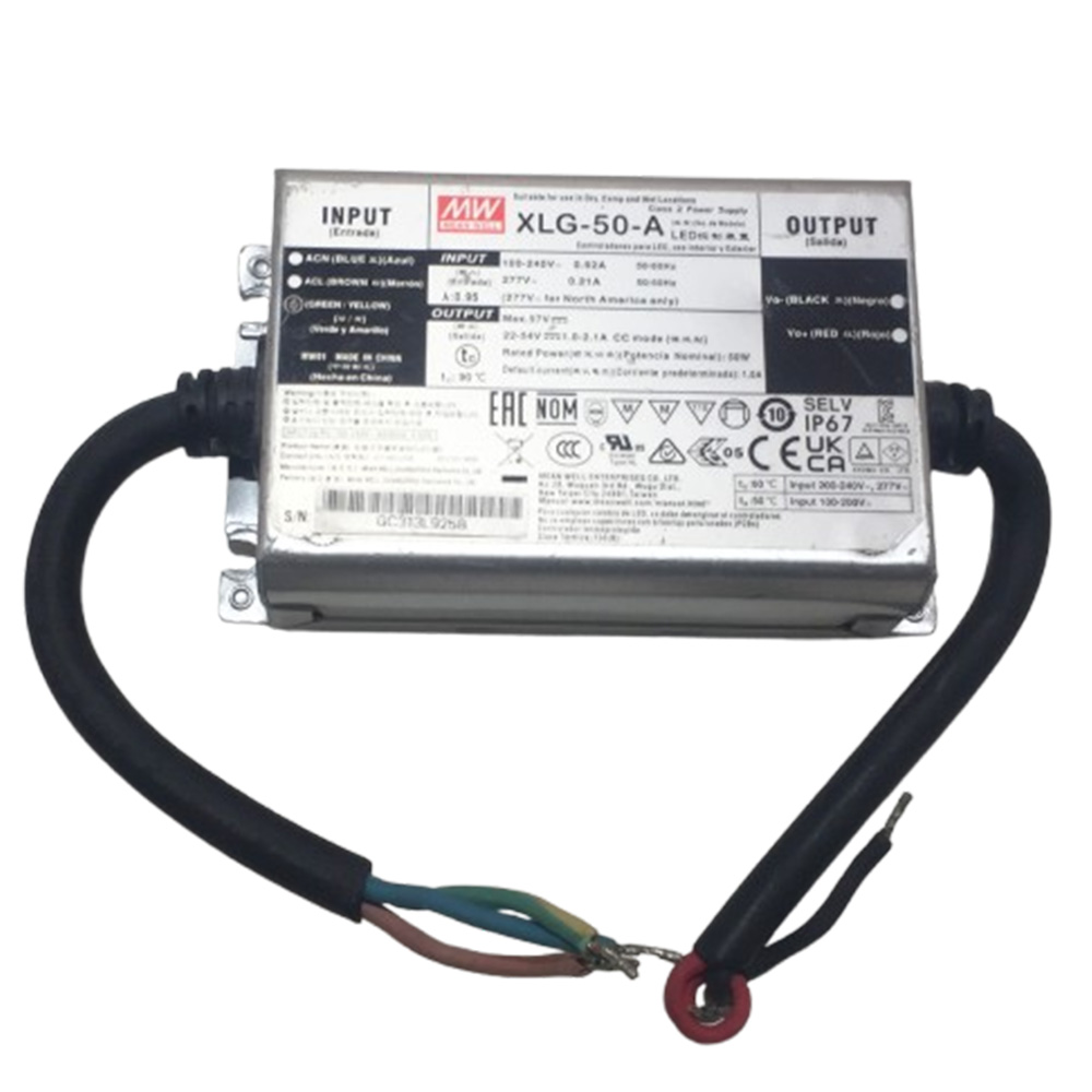 Driver p/Lámpara LED, IP67, 50W, 100-277Vac, Output: 22-54Vdc, 1000-2100mA