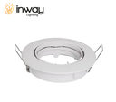 Base Circular p/Empotrar Bombilla, Dirigible, Dimensiones: Φ92x25mm, Blanco, Incluye zócalo GU10