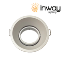 Base Circular p/Empotrar Bombilla, Dirigible, Dimensiones: Φ93x42mm, Blanco, Incluye zócalo GU10