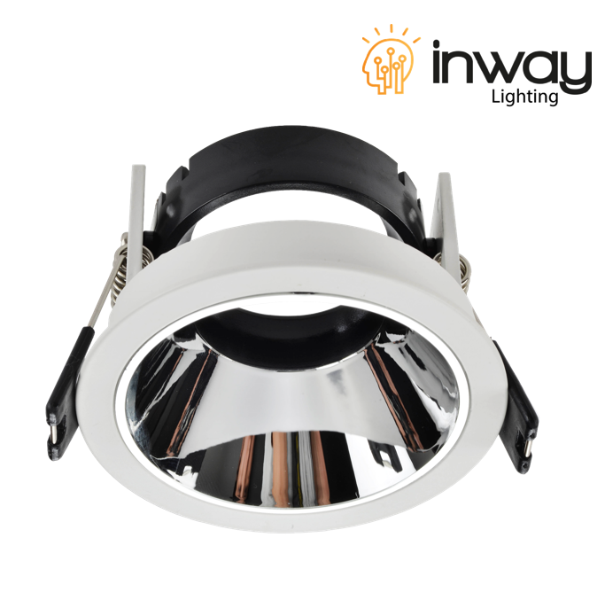 Base Circular con Reflector Negro p/Empotrar Bombilla, Dimensiones: Φ87x48mm, Negro, Incluye zócalo GU10