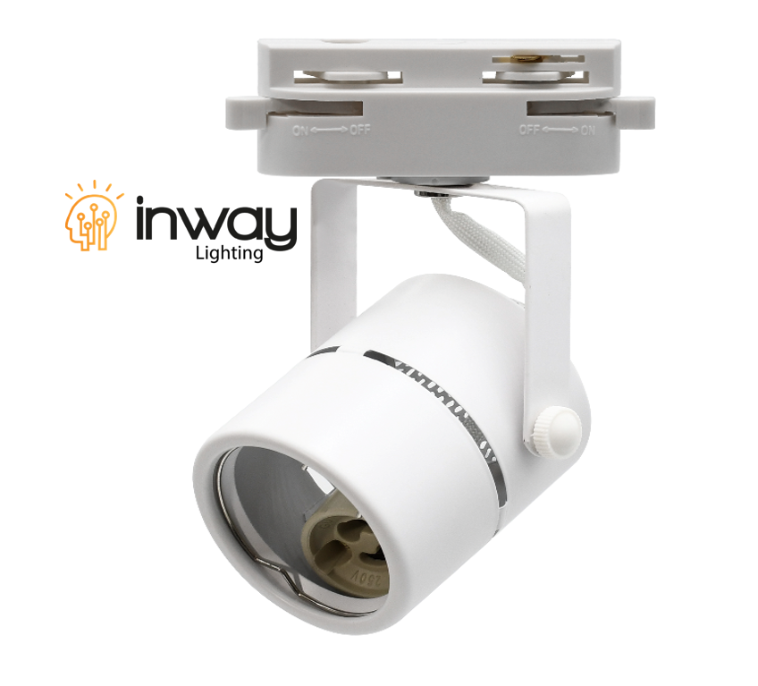 Cajetín p/Lámpara de Riel (Track light) LED, DG-5402-2, Base: GU10, 2 cables, Dimensiones: 60x90mm, Blanco